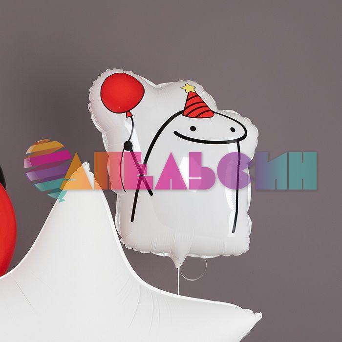 Шар фигура Человек Мем с шариком FL20"/51см (Китай) 26699