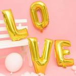 Надпись из шаров LOVE золото FL16"/40см (Китай) 318QX