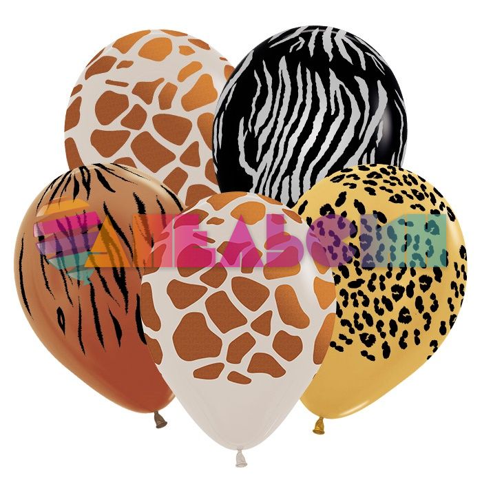Шар латекс Сафари 12"/30см 50шт/уп (Колумбия) 612222